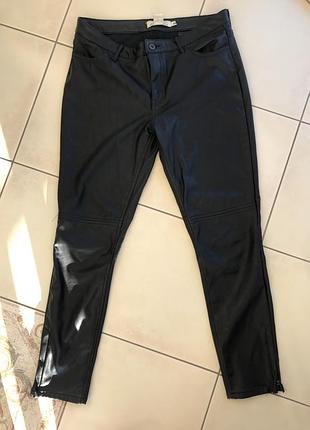 Кожаные брюки h&m