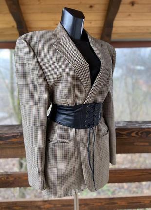 Фирменный стильный качественный натуральный пиджак в мужском стиле из шерсти3 фото