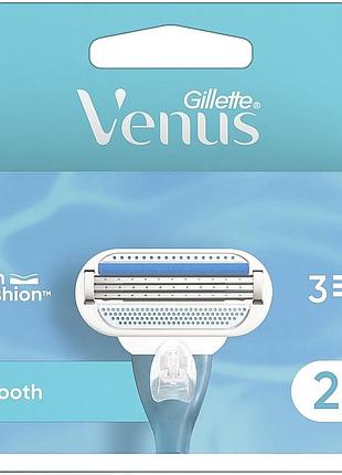 Gillette venus гладкость сменные кассеты для бритья 2 шт