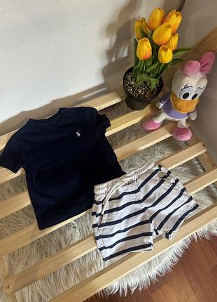 Шорти нові від mango та футболка пол🤍 розмір- 80 (9-12 міс) стан-ідеальний