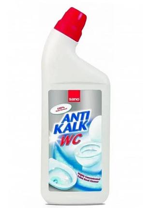 Гель для видалення вапняного нальоту для унітазу sano anti kalk wc 750 мл