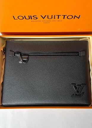 Клатч чоловічий louis vuitton takeoff pouch m69837 чорний