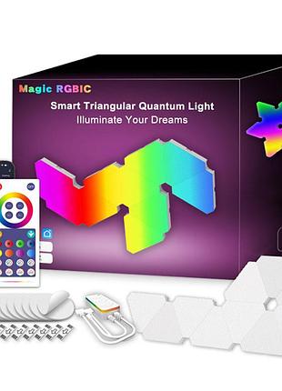 Настенный светильник smart triangular quantum light sal-012b bluetooth usb interface with app 10pcs white