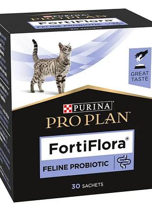 Пробиотик pro plan fortiflora для взрослых кошек и котят для поддержания нормальной микрофлоры желудочно-кишечного тракта, 30х1 г
