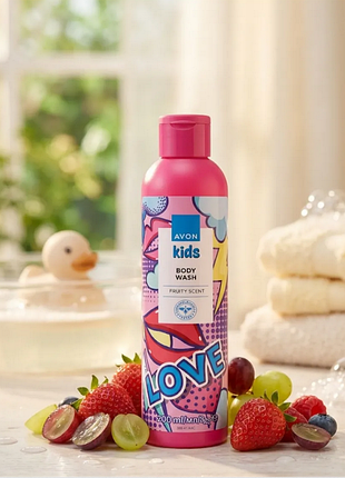 Дитячий гель для душа з фруктовим ароматом, 200 мл avon / ейвон дитячий гель