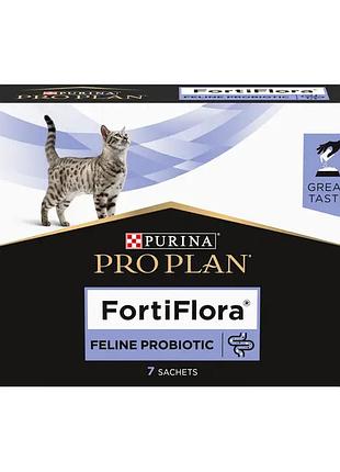 Пробиотик pro plan fortiflora для взрослых кошек и котят для поддержания нормальной микрофлоры желудочно-кишечного тракта, 7х1 г