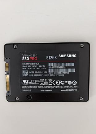 Ssd samsung 850 pro 512gb 2.5" sataiii 3d nand mlc (mz-7ke512) б/у