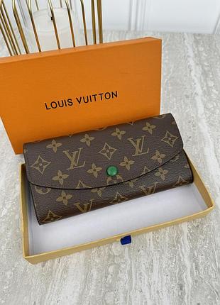 Гаманець louis vuitton конверт великий зелений овал lux якість у фірмовій коробці