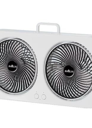 Настільний вентилятор f105 dual-fan design 1800mah black