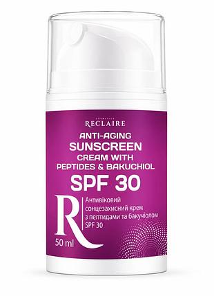 Солнцезащитный крем для лица spf 30 антивозрастной крем от солнца с пептидами увлажняющий крем с бакучиолом