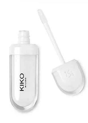 Смягчающий блеск для губ kiko milano 3d hydra lipgloss 01 clear, 6.5 мл.