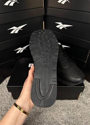 Reebok classic leather all black 5