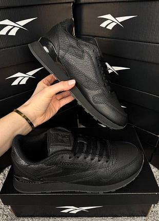 Reebok classic leather all black 6