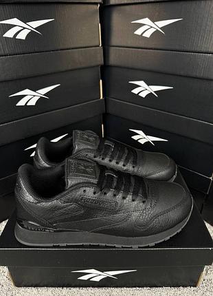 Reebok classic leather all black 7