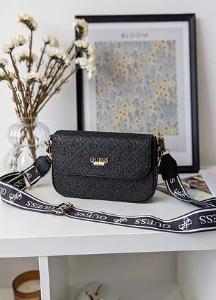 Сумка guess чорний стеганий