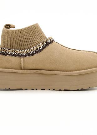 Ugg tasman platform sock beige brown 3
