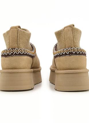 Ugg tasman platform sock beige brown 4