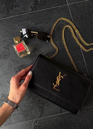 Yves saint laurent kate small black/gold (оригінальна коробка)