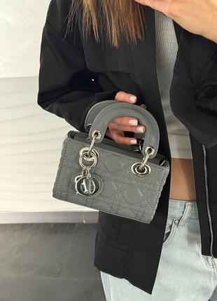 Dior lady d-joy micro bag grey [оригинальная коробка]