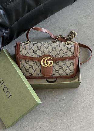Сумка gucci marmont коричневий