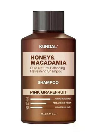 Шампунь восстанавливающий "розовый грейпфрут" kundal honey & macadamia shampoo pink grapefruit 500ml
