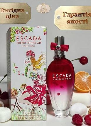 Женская туалетная вода escada cherry in the air edt (эскада черри и дре эир) 100 мл стойкий шлейфовый аромат (фруктовые цветочные)