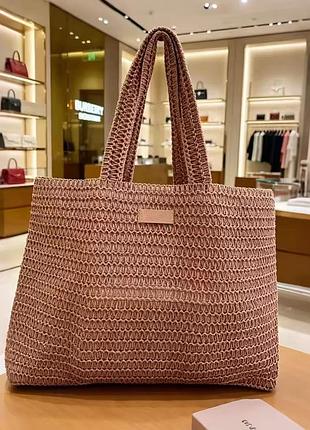 Сумка шопер пляжна плетена burberry