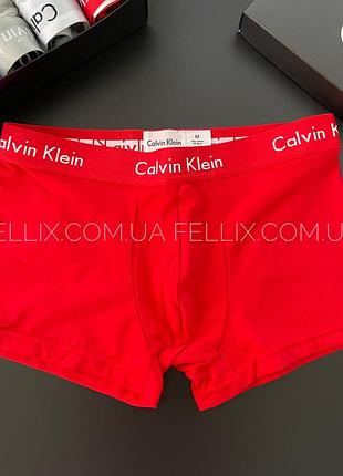 Мужские трусы на подарок кельвин кляйн, боксеры calvin klein 365 new 5 цветов, красные fellix l