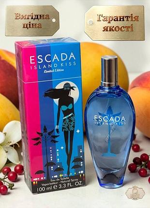 Жіноча туалетна вода escada island kiss edt (ескада айленд кіс) 100 мл. стійкий шлейфовий аромат (квіткові, фруктові)
