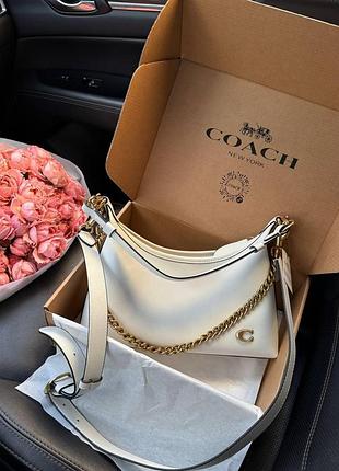 Coach juliet shoulder bag white [оригинальная коробка]