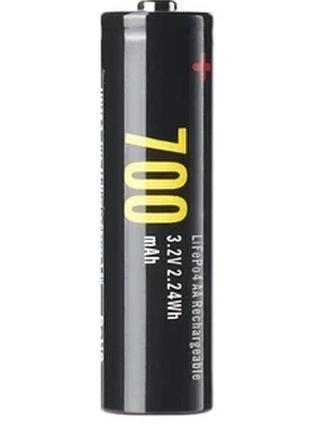 Аккумулятор 14500/aa lifepo4 soshine 14500-3.2-700, 700mah, 1.4a, 3.6/3.2/2.5v, black