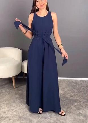 Женский комбинезон со штанами (из софт) l-xl, синій