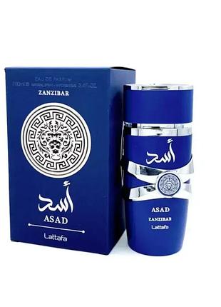 Парфюм мужской lattafa perfumes asad zanzibar асад занзибар 100 мл