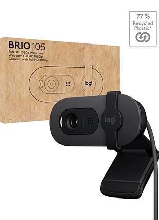 Веб камера logitech brio 105 full hd graphite