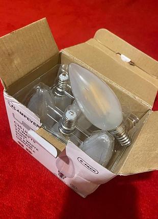 Філаментна світлодіодна led-лампочка 5.5 вт е14