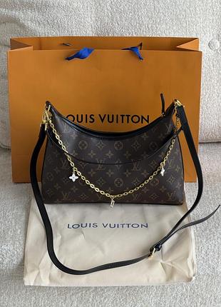 Жіноча сумка louis vuitton boulogne premium коричневий+ чорний
