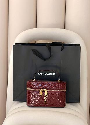 Жіноча сумка yves saint laurent gaby vanity bag бордовий