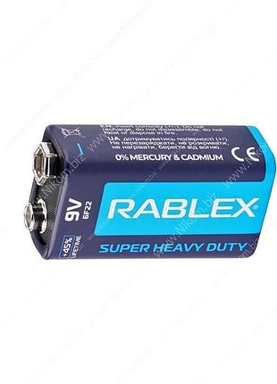 Rablex батарейка солевая 6f22 9v, крона, трей 1/10/600.
