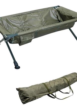 Карповый мат с телескопическими ножками карповый мат-люлька world4carp carp mat cradle 120*70 см