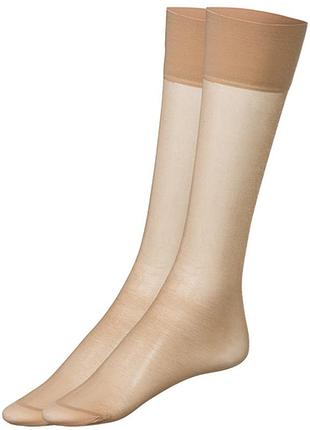 Полупрозрачные женские гольфы esmara® (2 пары) d-39-42 beige 35-38