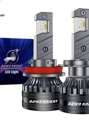 Led лампи h7 dawnknight d7 mini | яскраве біле світло 6000k / для рефлекторних фар