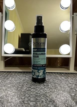 Спрей для глибокого зволоження волосся dr. sante hyaluron hair deep hydration fill-up sprey
