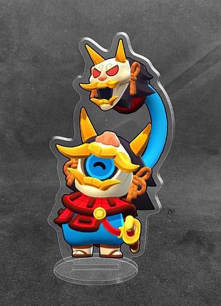 Акриловая коллекционная фигурка brawl stars они отис (oni otis) 10 см