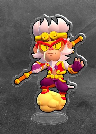 Акриловая коллекционная фигурка brawl stars мико в скине «сунь укун» (wukong miko) 10 см