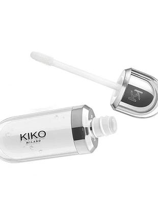 Блеск для губ с эффектом 3d объема kiko milano 3d hydra lipgloss 01 clear 6,5 мл