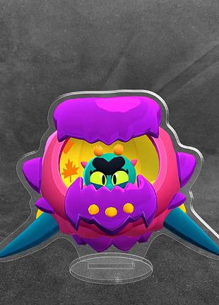 Акриловая коллекционная фигурка brawl stars ева в облике «колючая ева» (spiky eve) 10 см