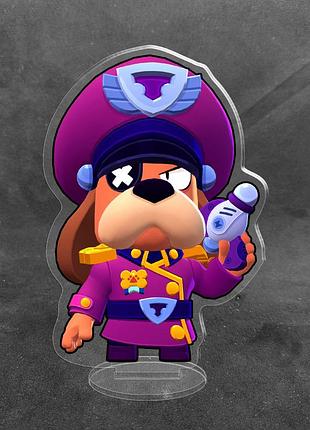Акриловая коллекционная фигурка brawl stars генерал гавс (colonel ruffs) 10 см