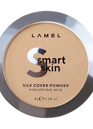 Компактна пудра для обличчя lamel make up smart skin silk cover powder 403, 8 г