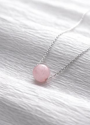 Серебряное колье с кварцем 2