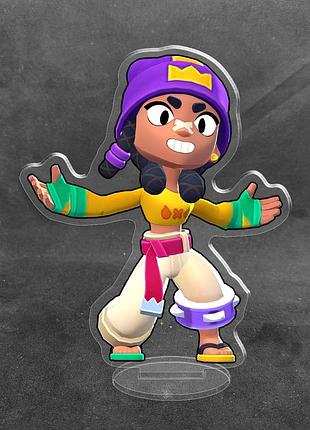 Акрилова колекційна фігурка brawl stars міна (mina) 10 см